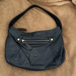 Liz Claiborne Black LEATHER Hobo Bag